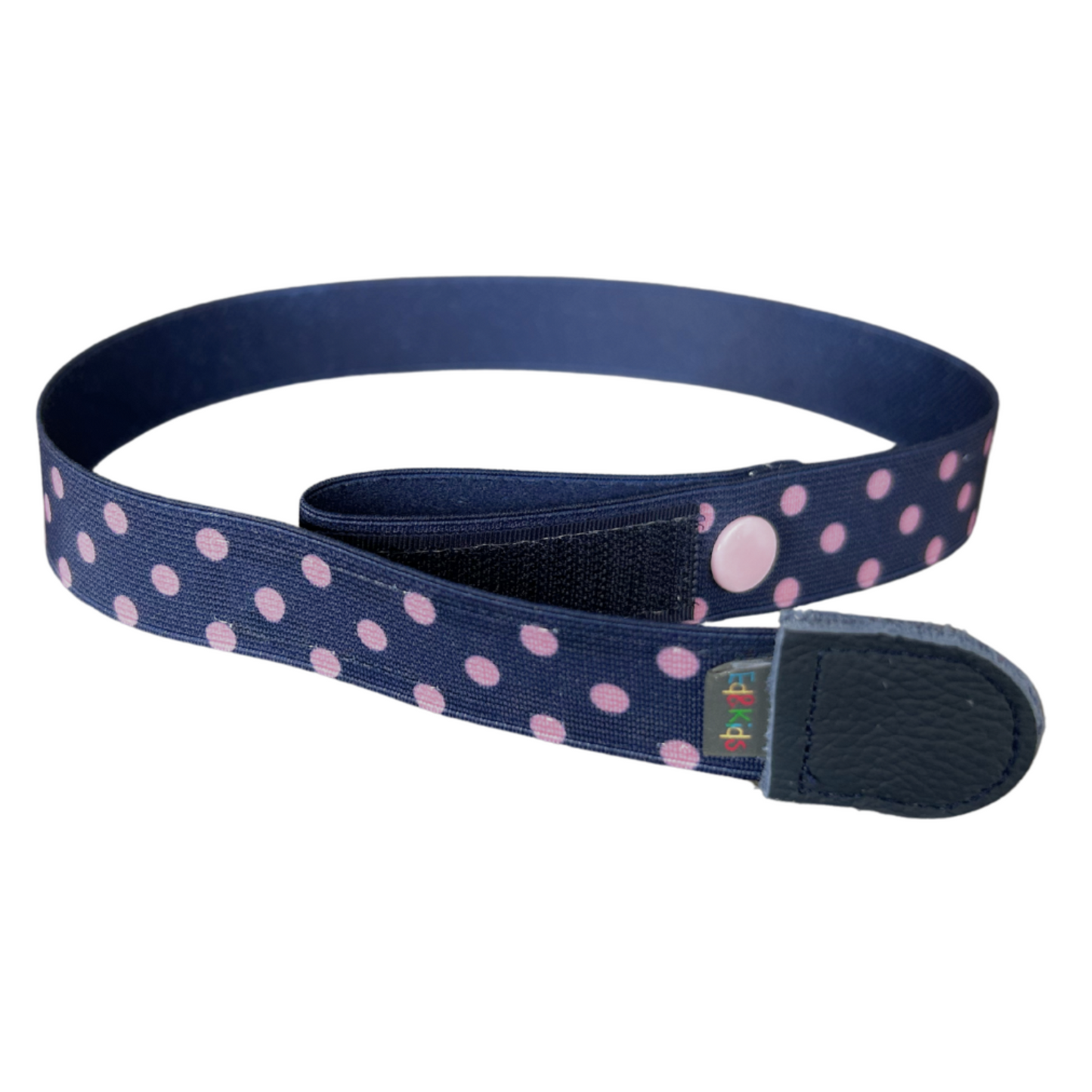 Kindergürtel Punkte blau-rosa