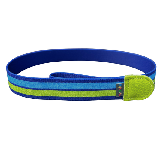 Kindergürtel Streifen grün-blau