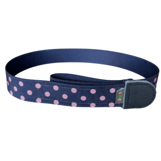 Kindergürtel Punkte blau-rosa