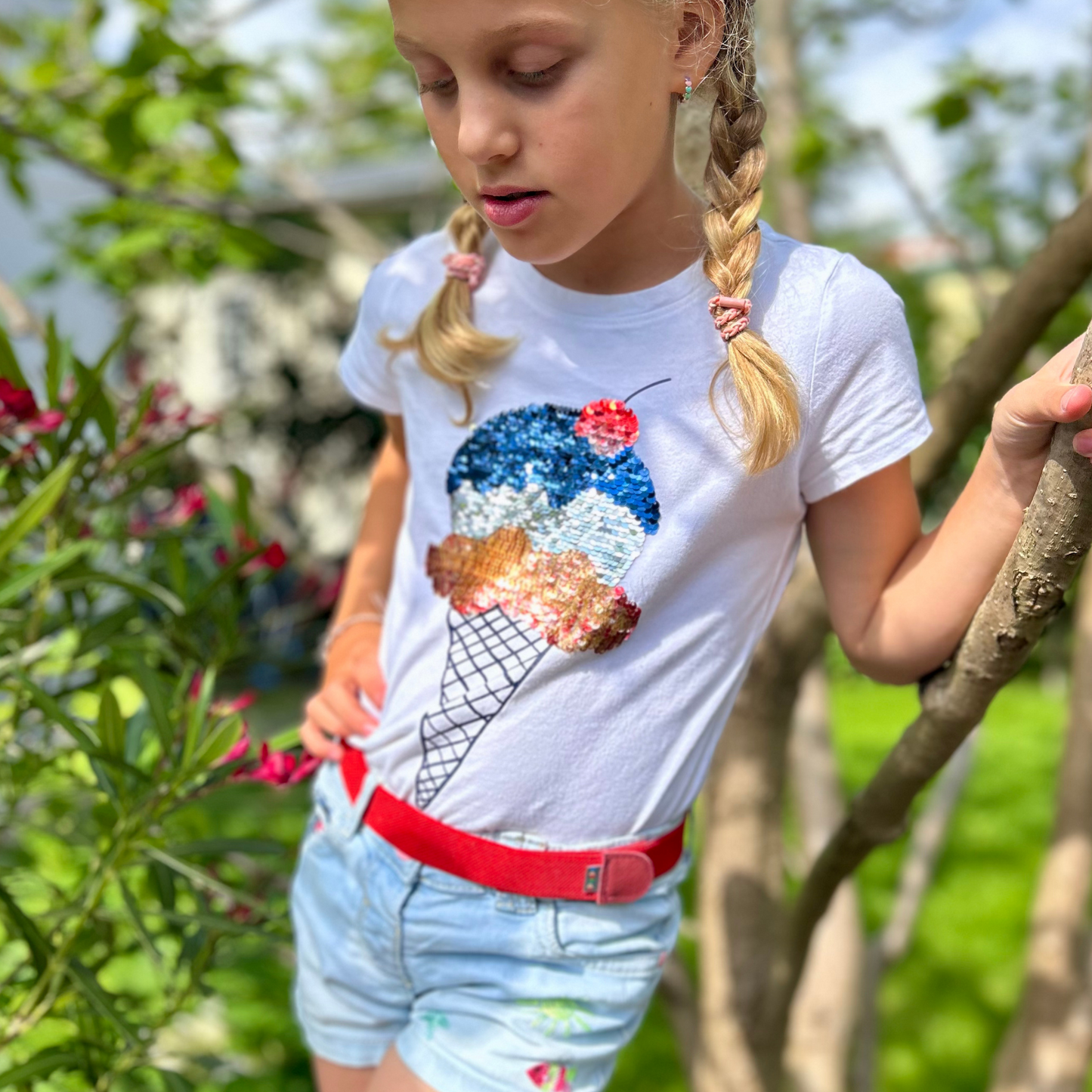 Kindergürtel rot