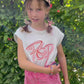 Kindergürtel Punkte blau-rosa